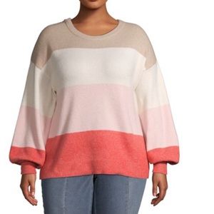 PLUS SIZE SWEATER WITH BALLOONS SLEEVES